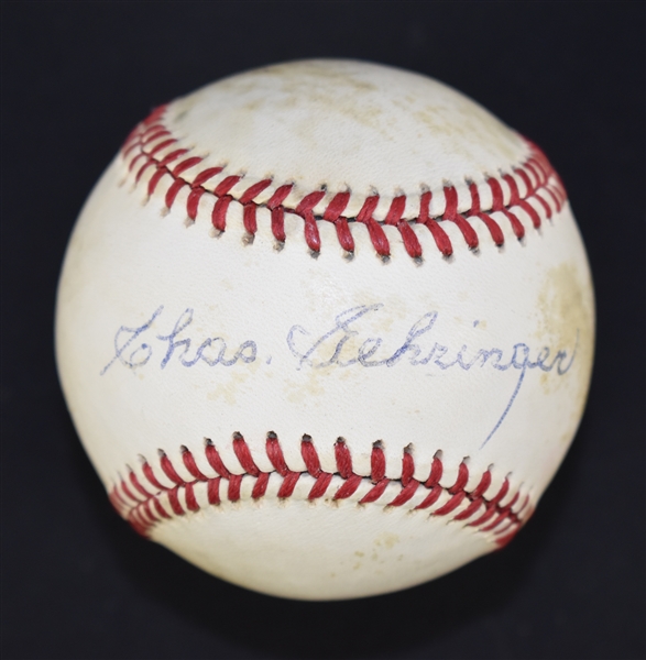 Charles Gehringer Autographed Baseball