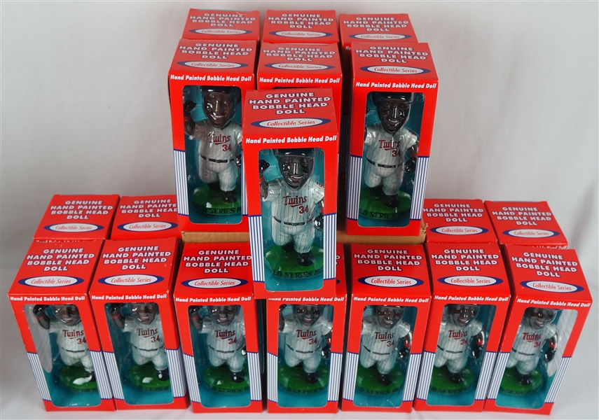 Kirby Puckett Case of 18 Limited Edition Hero Bobbleheads w/Puckett Family Provenance