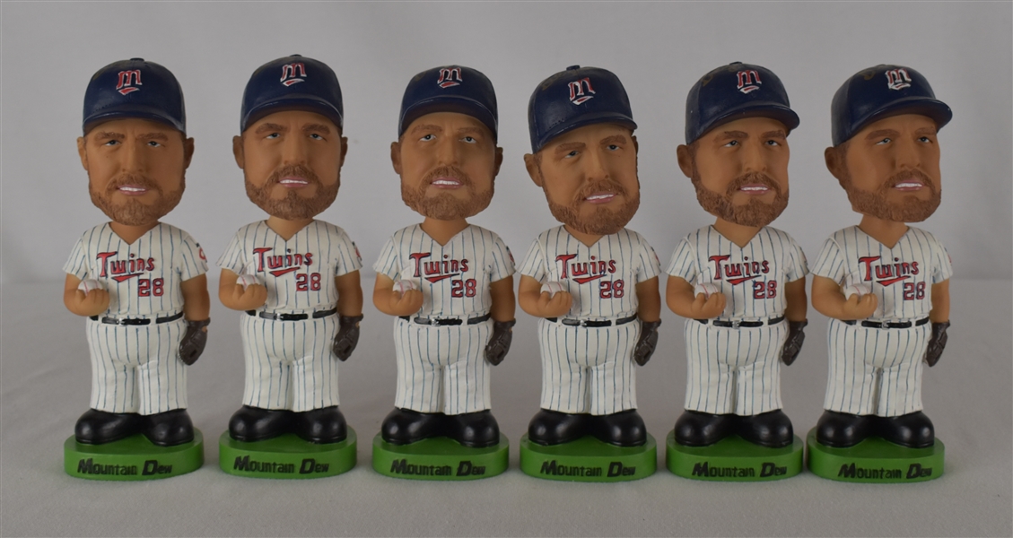 Bert Blyleven Lot of 6 Autographed Bobbleheads w/Puckett Family Provenance  