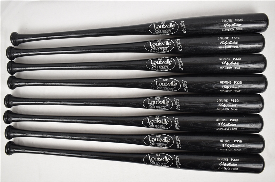 Kirby Puckett Lot of 8 Unsigned P339 Baseball Bats w/Puckett Family Provenance