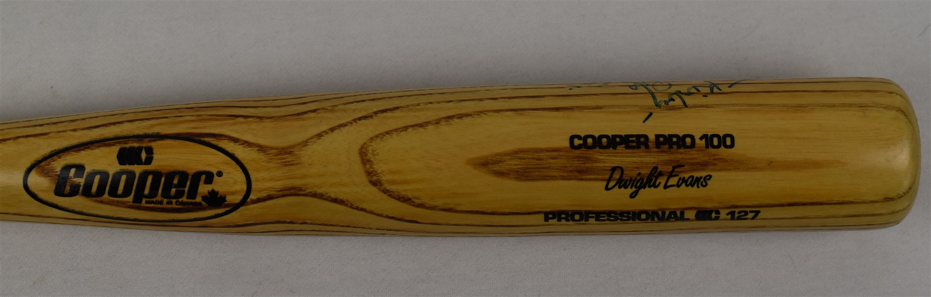 Dwight Evans Game Used & Autographed Bat w/Puckett Family Provenance