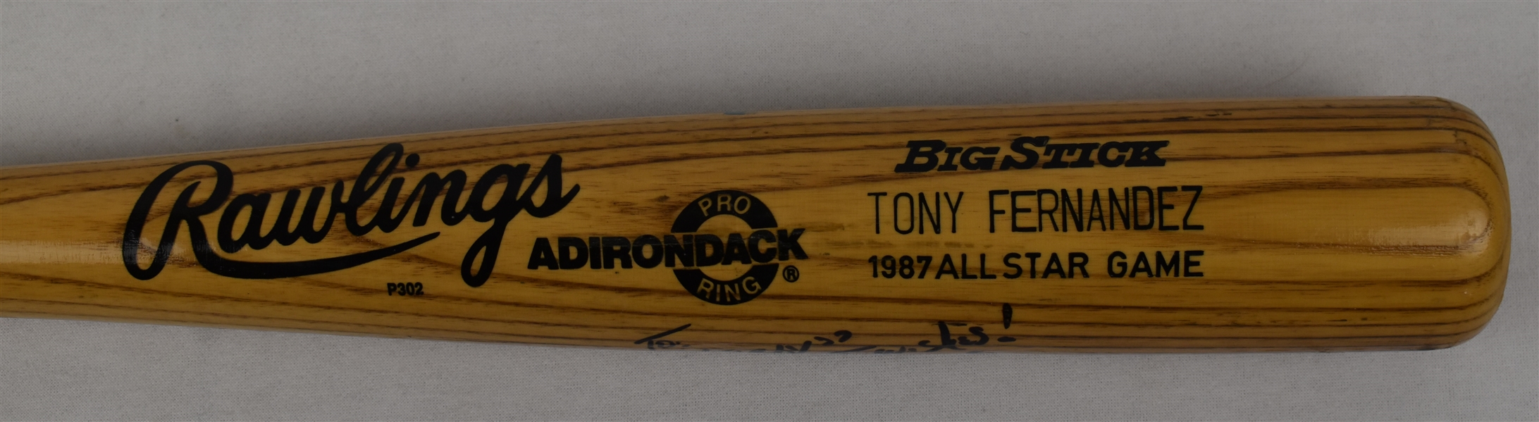 Tony Fernandez Toronto Blue Jays 1987 All-Star Game Used & Autographed Bat w/Puckett Family Provenance