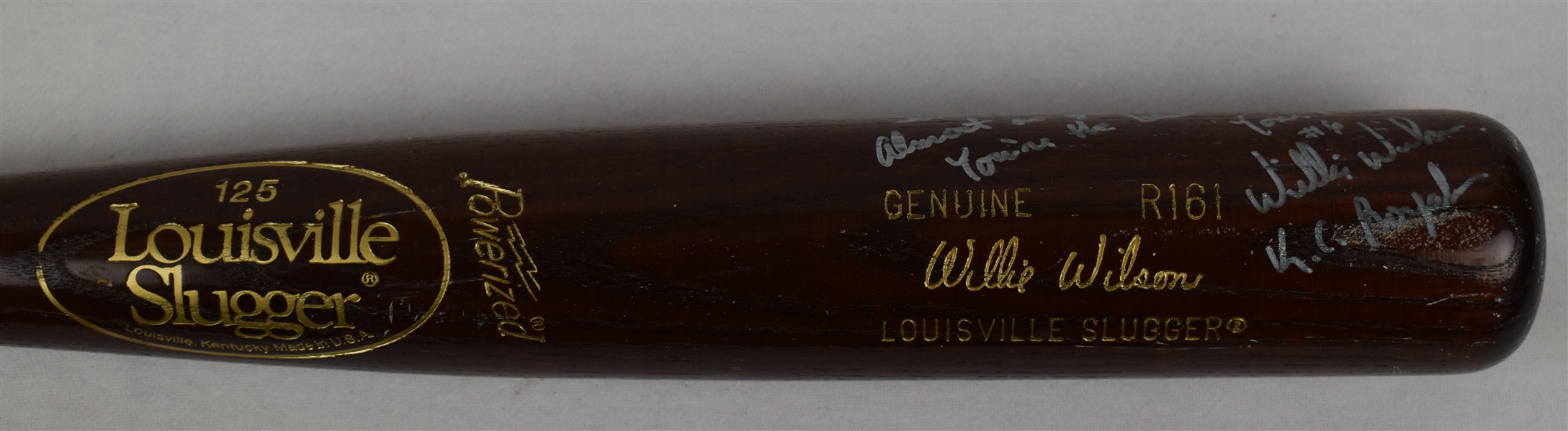 Willie Wilson Kansas City Royals Game Used & Autographed Bat w/Puckett Family Provenance