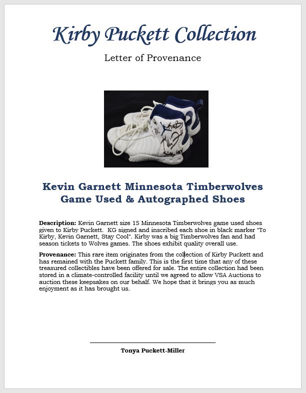 Lot Detail - 2003-04 Kevin Garnett Game Used & Signed Minnesota  Timberwolves Sneakers (JSA)