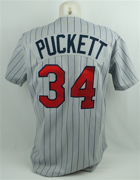Kirby Puckett 1987 Minnesota Twins Photomatched Game Used Jersey w/Puckett Family Letter & Sports Investors LOA