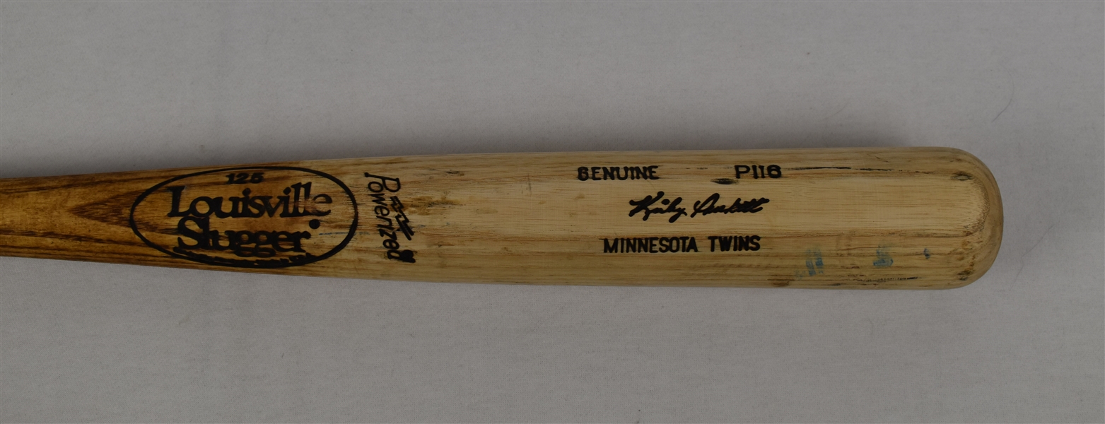 Kirby Puckett c. 1991-95 Minnesota Twins Game Used Bat w/Puckett Family Provenance