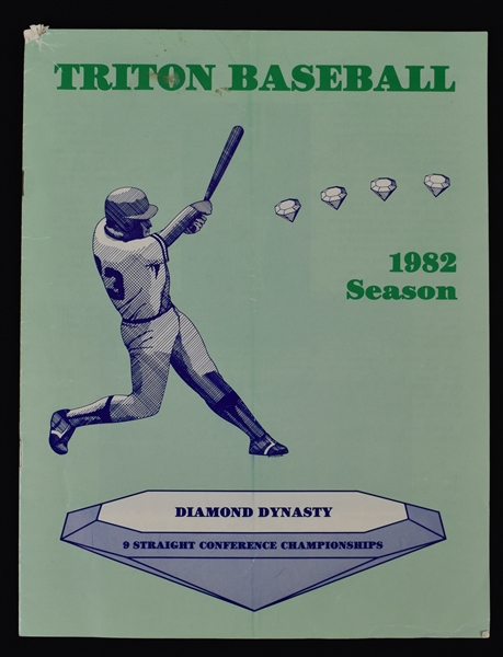 Kirby Puckett 1982 Triton Baseball College Program w/Puckett Family Provenance
