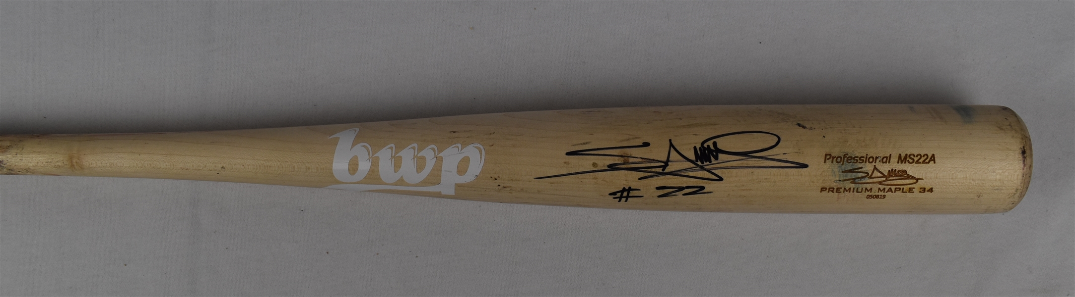 Miguel Sano 2019 Minnesota Twins Game Used & Autographed Bat
