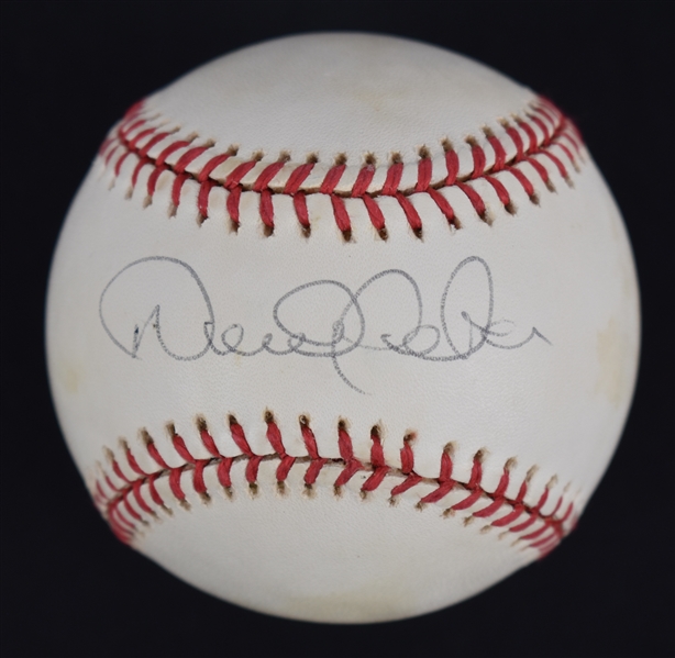 Derek Jeter Autographed OAL Gene Budig Baseball PSA/DNA LOA