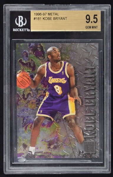 Kobe Bryant 1996-97 Metal Rookie Card BGS 9.5 Gem Mint 