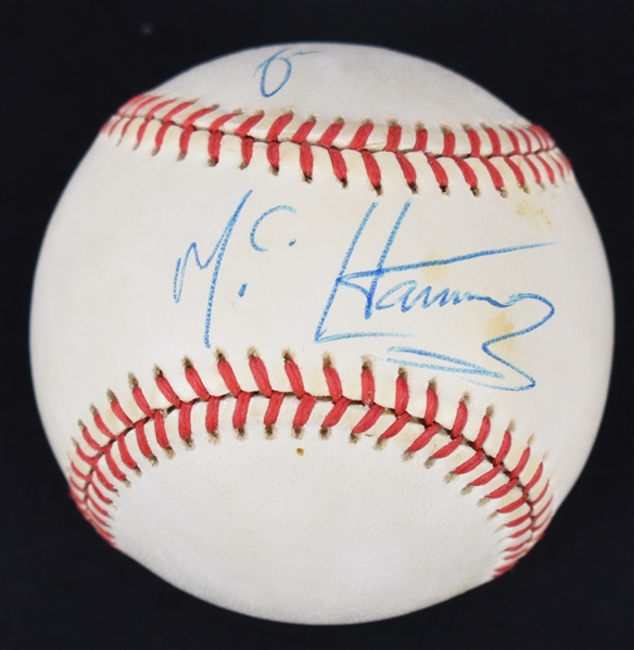 M.C. Hammer Autographed Baseball w/Puckett Family Provenance