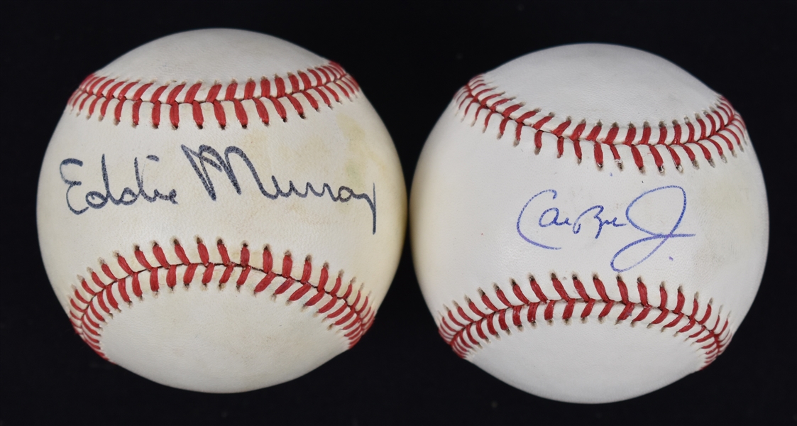 Cal Ripken Jr. & Eddie Murray Autographed Baseballs w/Puckett Family Provenance