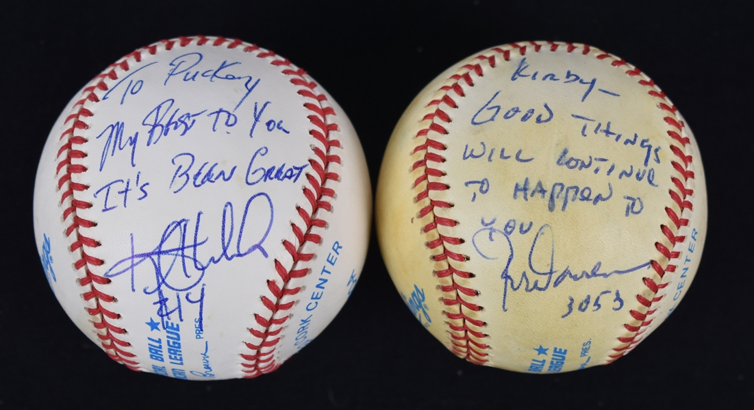 Rod Carew & Kent Hrbek Autographed Baseballs w/Puckett Family Provenance