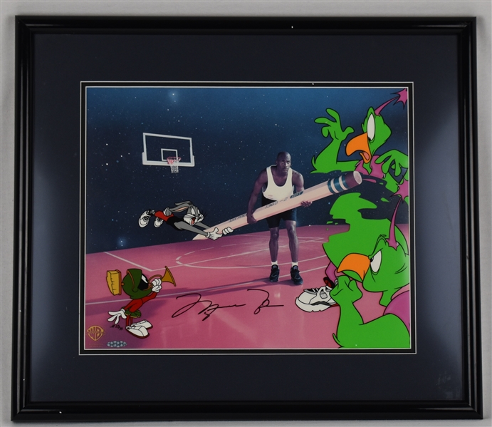 Michael Jordan Autographed Limited Edition "The Great Space Erase" Animated  Cel Artist Proof #23/75 UDA