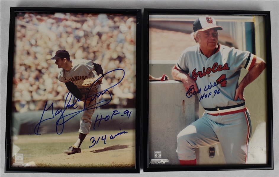 Earl Weaver & Gaylord Perry Autographed 8x10 Photos