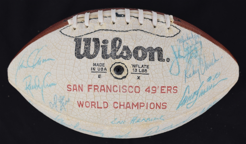San Francisco Forty Niners Super Bowl XVI Team Signed Championship Football w/40 Signatures