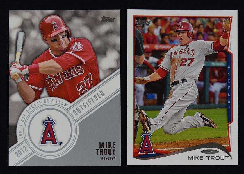 Mike Trout Lot of 2 Topps Baseball Cards 