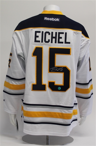 Jack Eichel Buffalo Sabres Autographed White Rookie Reebok Premier Hockey Jersey