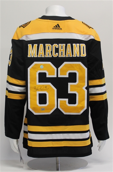 Brad Marchand Boston Bruins Autographed Adidas Authentic Hockey Jersey
