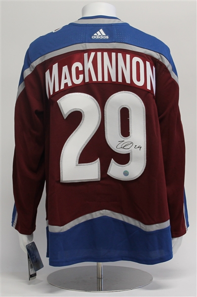 Nathan MacKinnon Colorado Avalanche Autographed Adidas Authentic Hockey Jersey