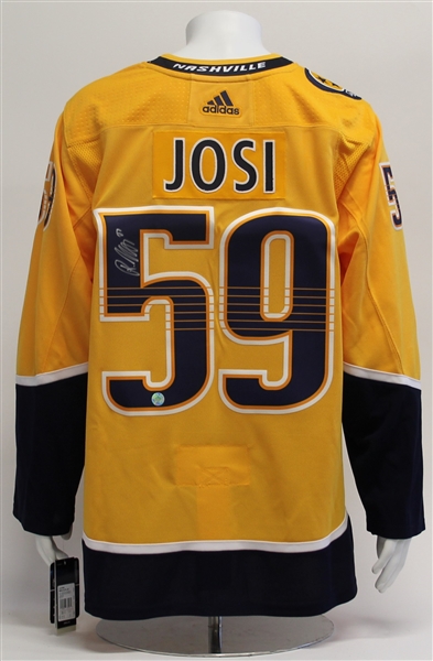 Roman Josi Nashville Predators Autographed Adidas Authentic Hockey Jersey