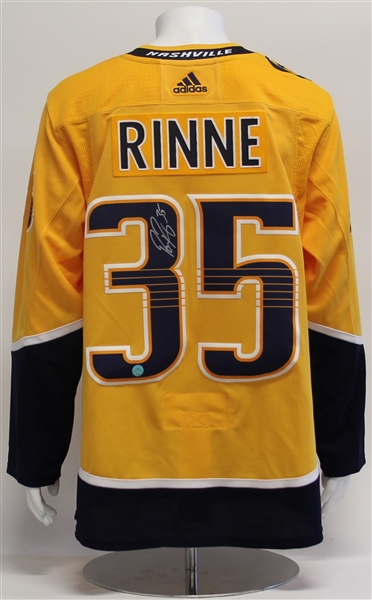 Pekka Rinne Nashville Predators Autographed Adidas Authentic Hockey Jersey