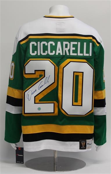 Dino Ciccarelli Minnesota North Stars Autographed Fanatics Vintage Hockey Jersey
