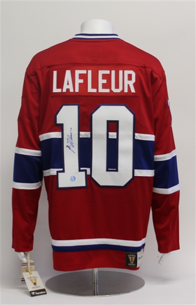 Guy Lafleur Montreal Canadiens Autographed Fanatics Vintage Hockey Jersey