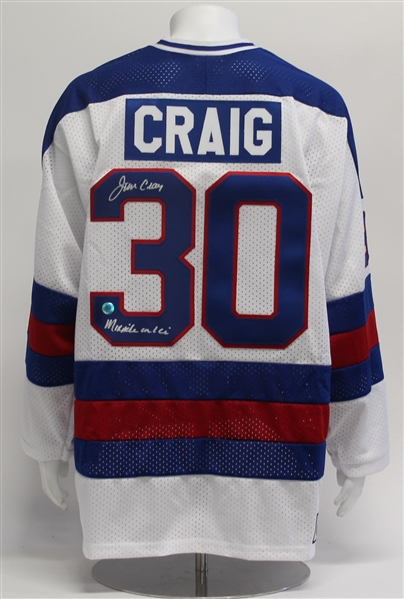 Jim Craig USA Hockey Autographed 1980 Olympic Miracle On Ice Jersey