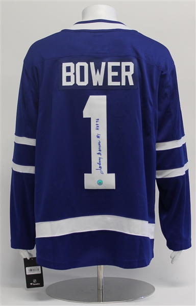 Johnny Bower Toronto Maple Leafs Autographed Fanatics Hockey Jersey