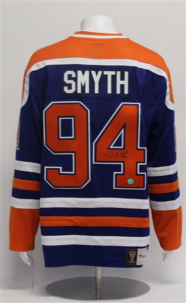 Ryan Smyth Edmonton Oilers Autographed Rookie Fanatics Vintage Hockey Jersey