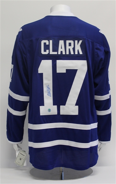 Wendel Clark Toronto Maple Leafs Autographed Blue Reebok Premier Hockey Jersey