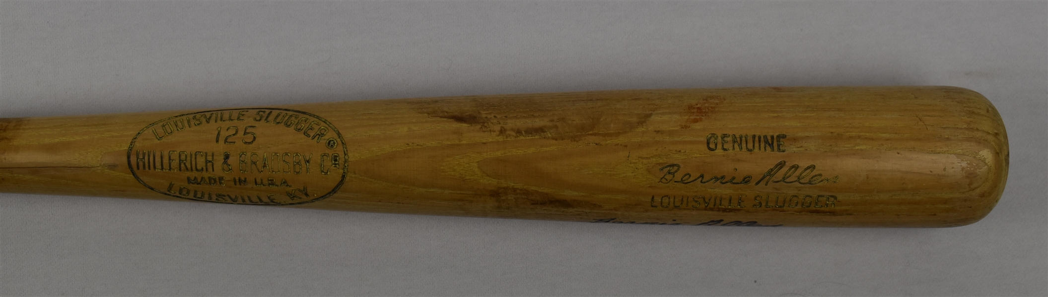 Bernie Allen c. 1967-71 Washington Senators Game Used & Autographed Bat 