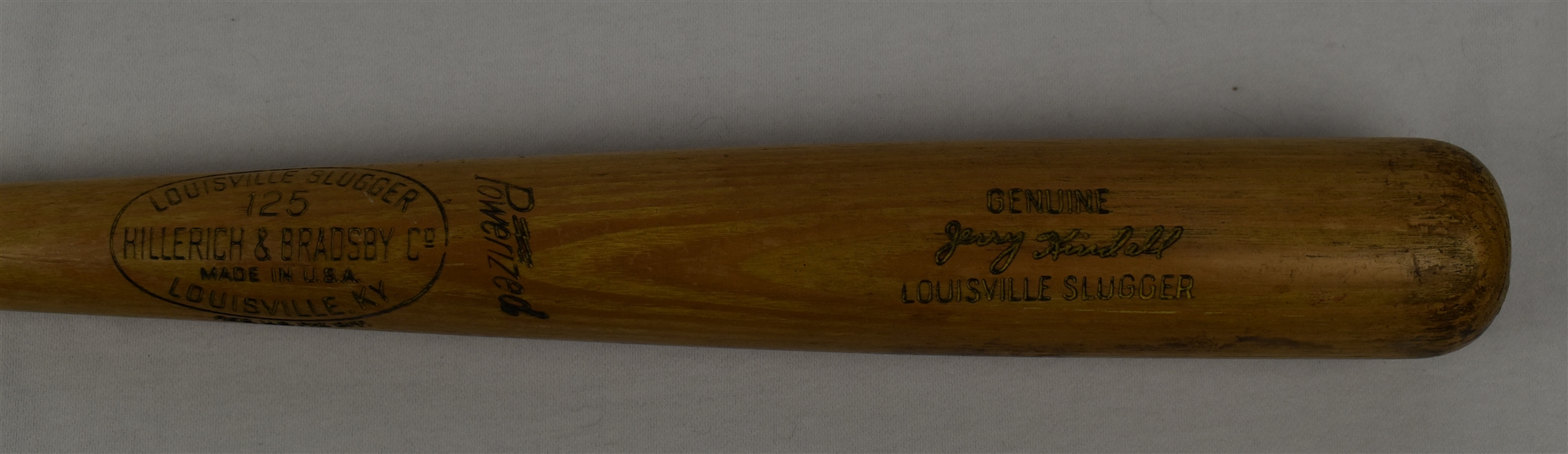 Jerry Kindall c. 1961-63 Game Used Bat 