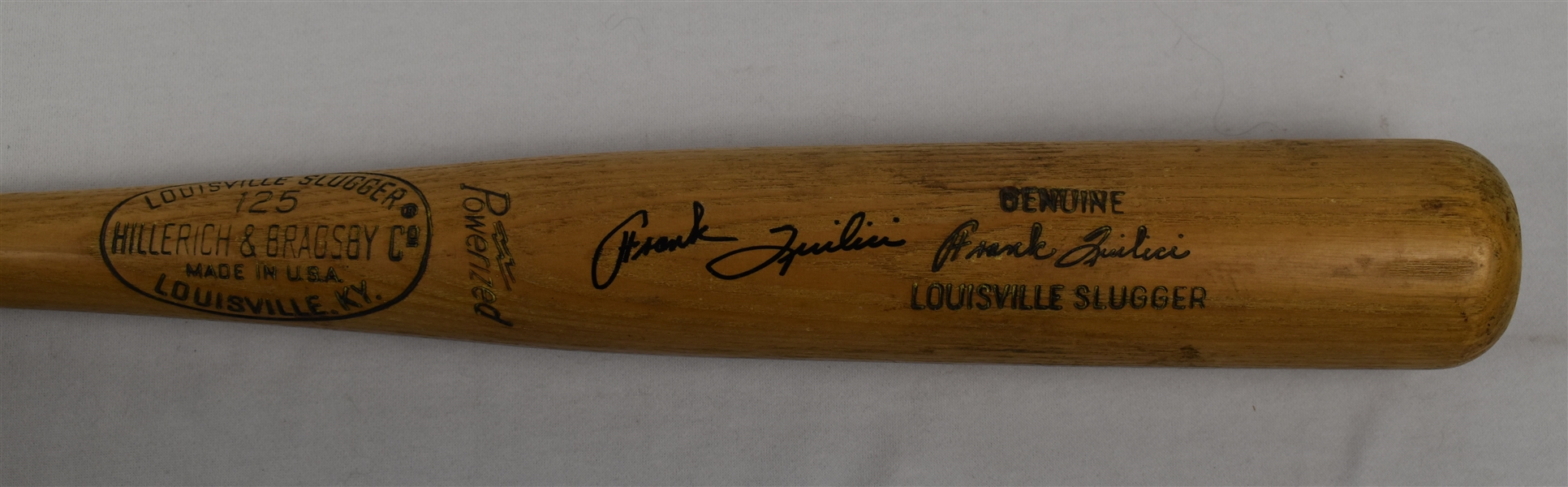 Frank Quilici c. 1967-68 Minnesota Twins Game Used & Autographed Bat 