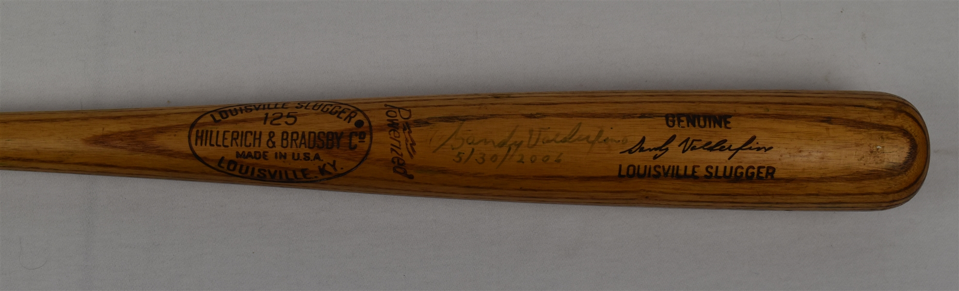 Sandy Valdespino c. 1965-67 Minnesota Twins Game Used & Autographed Bat 