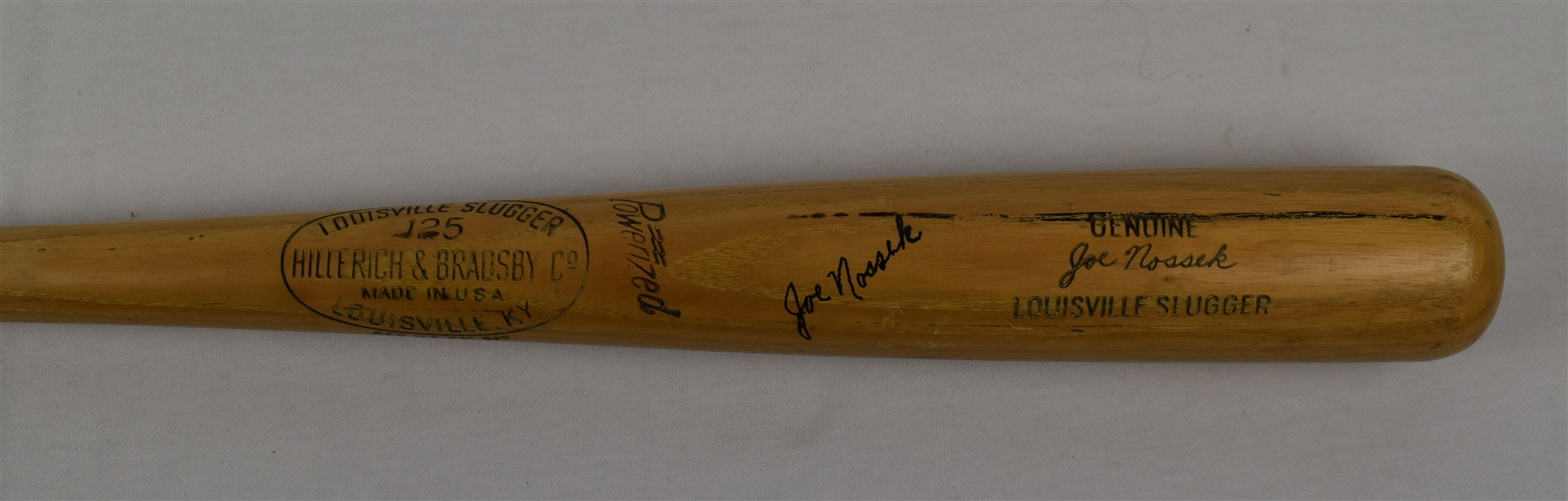 Joe Nossek 1964 Minnesota Twins Game Used & Autographed Bat 