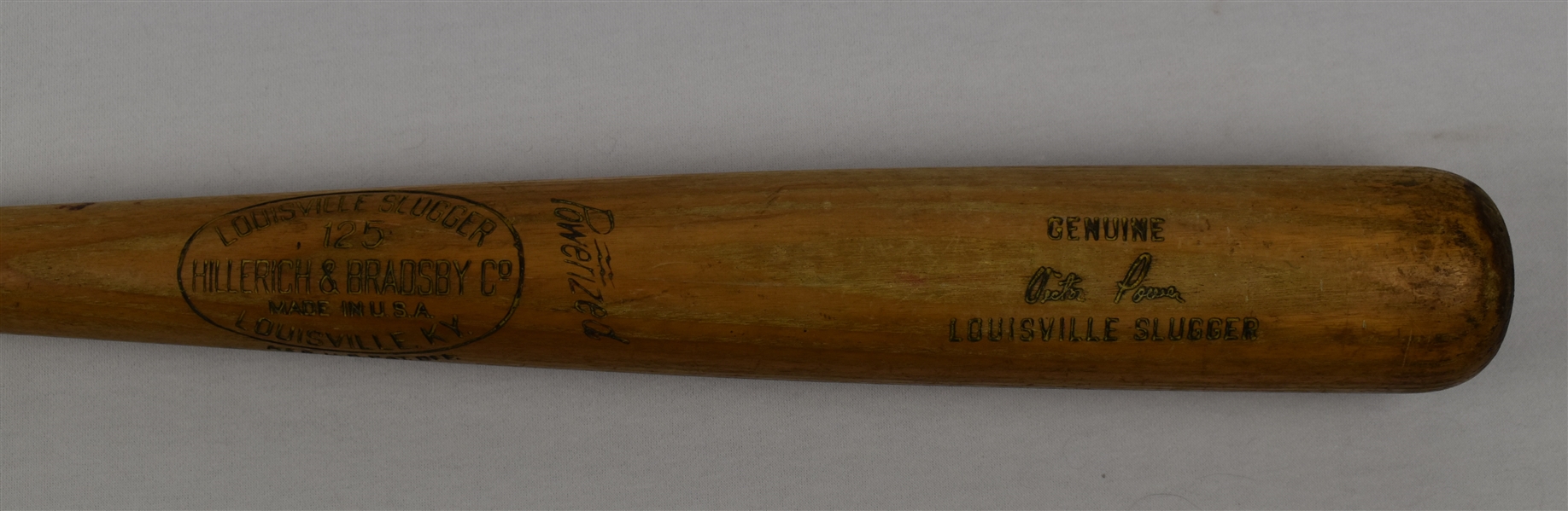 Vic Power c. 1958-60 Cleveland Indians Game Used Bat 