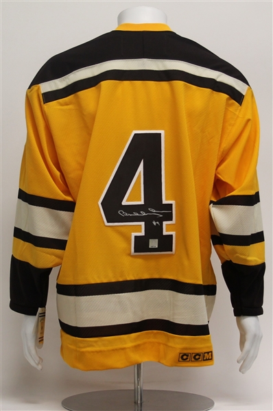 Bobby Orr Boston Bruins Autographed Yellow Rookie CCM Vintage Jersey: GNR COA