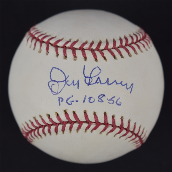 Don Larsen Autographed 1956 Perfect Game Baseball JSA 