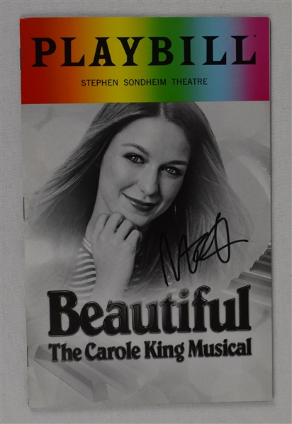 Melissa Benoist Autographed Carol King Playbill JSA