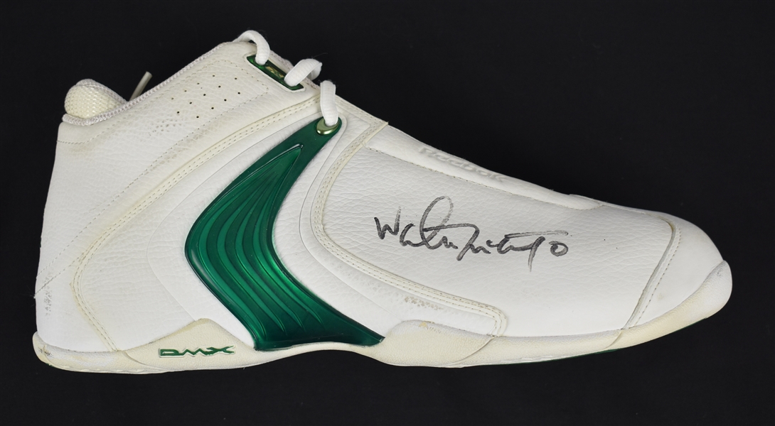 Walter McCarty Autographed & Inscribed Basketball Shoe JSA