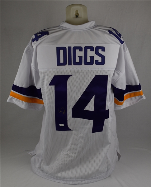 Stefon Diggs Autographed Minnesota Vikings Road White Jersey