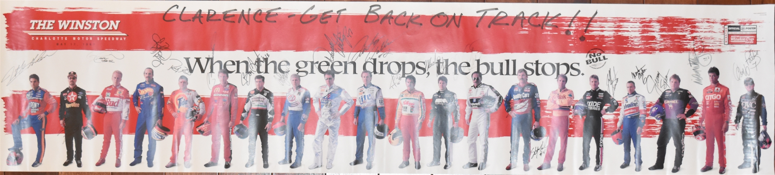 Winston Cup 1997 Autographed NASCAR Poster w/Dale Earnhardt Sr.