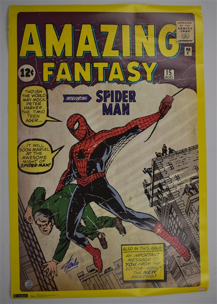 Stan Lee Autographed 16x20 Spider Man Poster