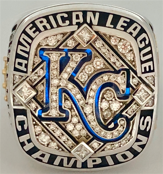 George Sherrill 2014 K.C. Royals American League Champions 10K Gold & Diamond Ring w/Box