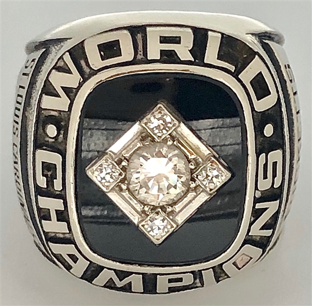Dave Ricketts 1967 St. Louis Cardinals World Series Championship Ring 14k Gold w/Diamonds Made by Balfour