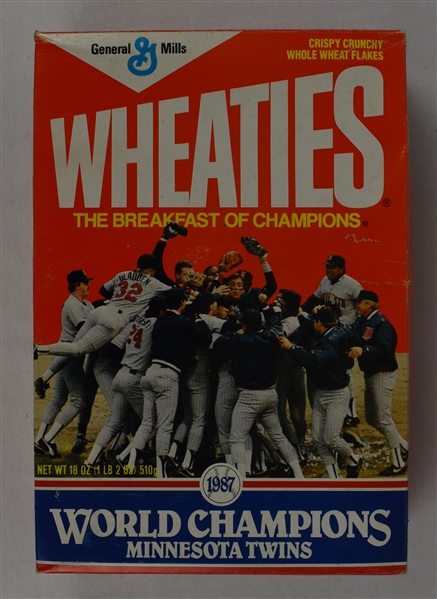 Minnesota Twins 1987 World Series Wheaties Box