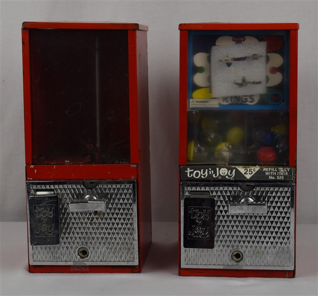 Vintage Lot of 2 Toy N Joy  Vending Machines