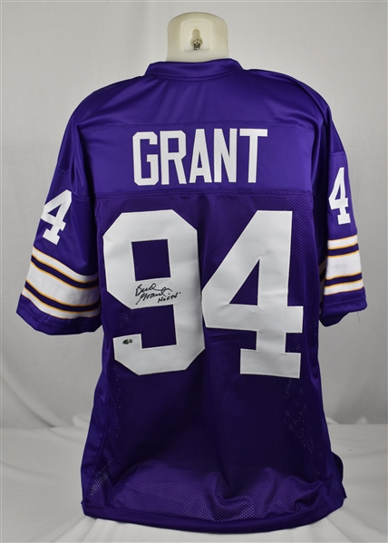 Bud Grant Autographed & Inscribed Minnesota Vikings Jersey
